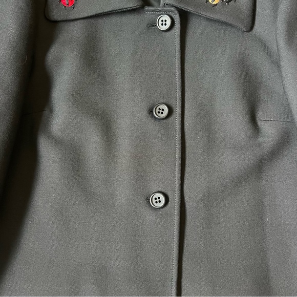 RED VALENTINO Embellished Cotton Twill Jacket In Eero Lady Bug embroidered - Picture 9 of 13